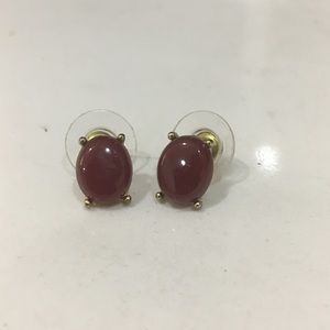 Burgundy and Gold Stud Earrings *Final Price*